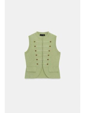 ZARA FIREMAN CLASP KNIT VEST